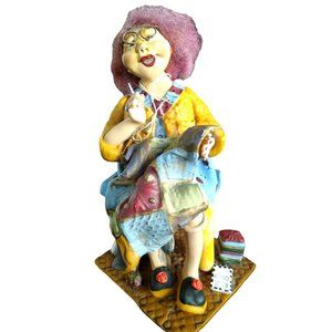 Oh You Doll! Figurine Sarah “Hands To Work, Hearts To God” Quilting
